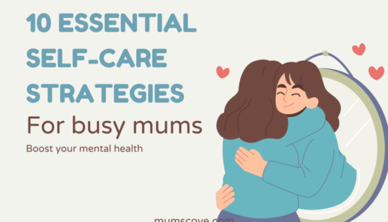 Blog cover woman hugging herself as a sign of self-care and self-love
